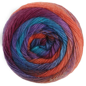 Lana Grossa MEILENWEIT 100g Merino Color Mix Sparks | 7616-laksrød/mørk blå/royal/turkis/rødviolet/fuchsia