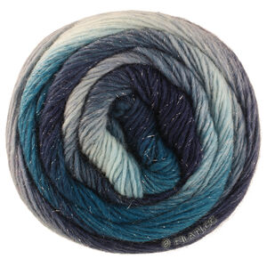 Lana Grossa MEILENWEIT 100g Merino Color Mix Sparks | 7620-mørk blå/grå petrol/mynte/gråblå/stålblå