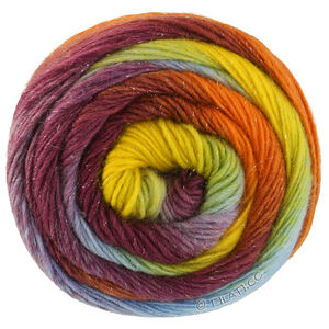 Lana Grossa MEILENWEIT 100g Merino Color Mix Sparks | 7621-petrol/forårsgrøn/pistacie/sennepgul/orange/brun/aubergine/grå lilla