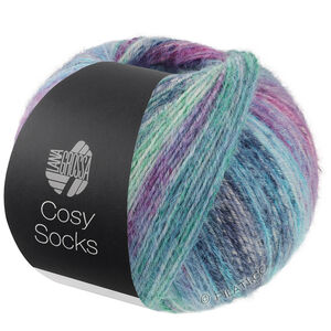 Lana Grossa MEILENWEIT 100g Cosy Socks Dream | 255-blågrå/petrol/turkis/blåviolet/rødviolet/lys blå/jeans/jade