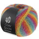 Lana Grossa MEILENWEIT 100g Cosy Socks Multi Stripes | 151-petrol/røgblå/fuchsia/orange/gul