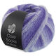 Lana Grossa MEILENWEIT 100g Cosy Socks Soft Stripes | 101-blåviolet/violetblå/sartviolet/hvid