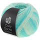 Lana Grossa MEILENWEIT 100g Cosy Socks Soft Stripes | 102-jade/lysende grøn/hvidgrøn/rå hvid
