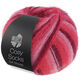 Lana Grossa MEILENWEIT 100g Cosy Socks Soft Stripes | 105-bordeaux/rosa/hindbær/pink