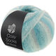 Lana Grossa MEILENWEIT 100g Cosy Socks Soft Stripes | 110-lys grå/mynte/mynteturkis/turkis/lys petrol
