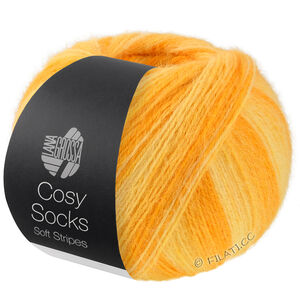 Lana Grossa MEILENWEIT 100g Cosy Socks Soft Stripes | 111-gul/æggeblomme gul/safrangul