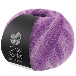 Lana Grossa MEILENWEIT 100g Cosy Socks Soft Stripes | 114-bleglilla/lilla/violet