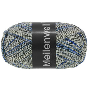 Lana Grossa MEILENWEIT 100g Blue Denim Mix | 4608-sort/hvid/lys grå/mellem grå/petrol/kornblomst
