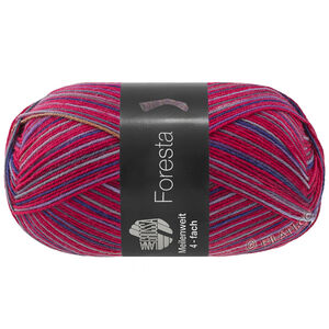 Lana Grossa MEILENWEIT 100g Foresta | 5326-mørk rød/mørk grå/lys grå/mørk blå/kamel/blomme/lilla