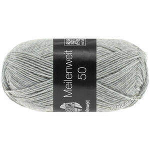 Lana Grossa MEILENWEIT 50g | 1346-lys grå meleret
