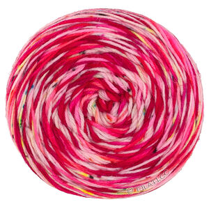 Lana Grossa  | 01-hindbærrød/pink/rå hvid/sartgul
