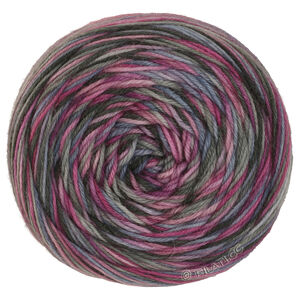 Lana Grossa  | 63-skifergrå/fuchsia/blomme/røgblå/kiselgrå