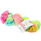 Lana Grossa MEILENWEIT 100g Merino Hand-dyed | 301-rå hvid/neongul/mørk petrol/rød/hindbær