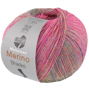 Lana Grossa MEILENWEIT 100g Merino Extrafine Shades | 7226-pink/abrikos/turkis/lys gul
