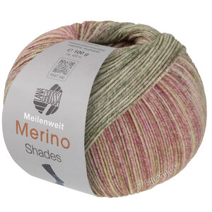 Lana Grossa MEILENWEIT 100g Merino Extrafine Shades | 7232-pastelgrøn/grågrøn/lys beige/beige/pink