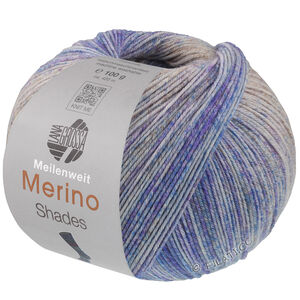 Lana Grossa MEILENWEIT 100g Merino Extrafine Shades | 7233-lys grå/beige/marine/blå/rødviolet