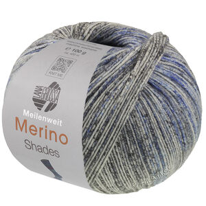 Lana Grossa MEILENWEIT 100g Merino Extrafine Shades | 7235-lys grå/mørk grå/lys blå/mørk blå/natblå
