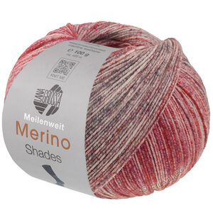 Lana Grossa MEILENWEIT 100g Merino Extrafine Shades | 7236-lys grå/mørk grå/vinrød/burgund/blomme