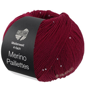 Lana Grossa MEILENWEIT 100g Merino Paillettes | 2302-mørk rød