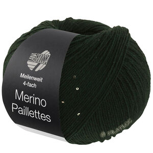 Lana Grossa MEILENWEIT 100g Merino Paillettes | 2306-sortgrøn