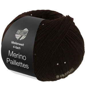 Lana Grossa MEILENWEIT 100g Merino Paillettes | 2309-sortbrun
