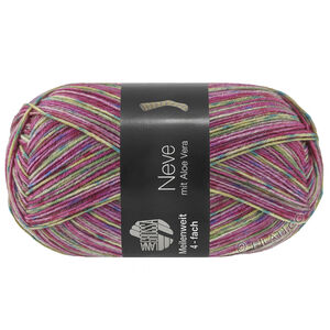 Lana Grossa MEILENWEIT 100g Neve | 4433-pistacie/turkis/rødviolet/syren