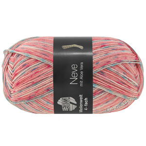 Lana Grossa MEILENWEIT 100g Neve | 4436-nellike/pink/gråblå/rosé/lys grå/mynteturkis