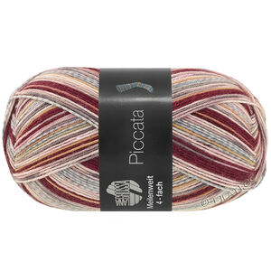 Lana Grossa MEILENWEIT 100g Piccata | 4809-syren/burgund/mørk grå/rosa/ecru/sandgul/mynte