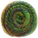 Lana Grossa MEILENWEIT 150g Rainbow | 110-grøn/mørk grøn/rødorange/mørk brun