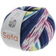 Lana Grossa MEILENWEIT 100g Seta Adriana | 3252-blæk/natblå/hvid/fuchsia/blåturkis/limett
