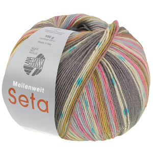 Lana Grossa MEILENWEIT 100g Seta Giappone | 3388-grå/ecru/turkis/pistacie/pastelblå/taupe/nellikerosa