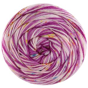 Lana Grossa MEILENWEIT 100g SPOTS | 7042-lilla/orkidé/ecru/turkis/petrol/gul