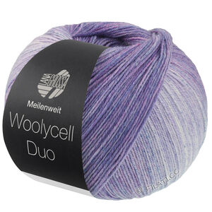 Lana Grossa MEILENWEIT 100g Woolycell Duo | 6004-rødviolet/gråviolet/jeans