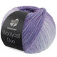 Lana Grossa MEILENWEIT 100g Woolycell Duo | 6004-rødviolet/gråviolet/jeans