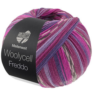 Lana Grossa MEILENWEIT 100g Woolycell Freddo | 6047-rødviolet/lavendel/mørk violet/fuchsia/mørk grå/rosa