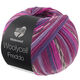 Lana Grossa MEILENWEIT 100g Woolycell Freddo | 6047-rødviolet/lavendel/mørk violet/fuchsia/mørk grå/rosa
