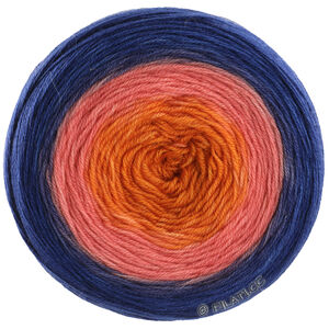 Lana Grossa MERINO LACE AQUARELL | 07-orange/nellikerosa/mørk blå