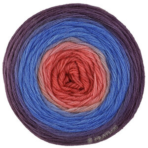 Lana Grossa MERINO LACE AQUARELL | 17-mørk gråviolet/azurblå/laksrød