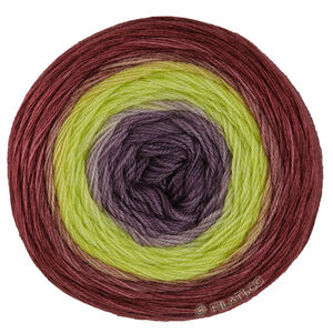 Lana Grossa MERINO LACE AQUARELL | 19-bordeaux/citrusgul/mørk gråviolet
