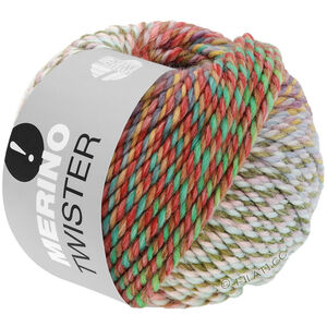 Lana Grossa MERINO TWISTER | 07-gulgrøn/gul/rosa/petrol/kamel/bær/gammelrosa/nougat