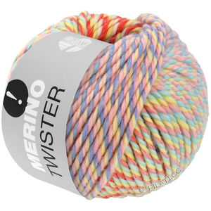 Lana Grossa MERINO TWISTER | 10-hvid/gammelrosa/mynte/lys blå/rosa