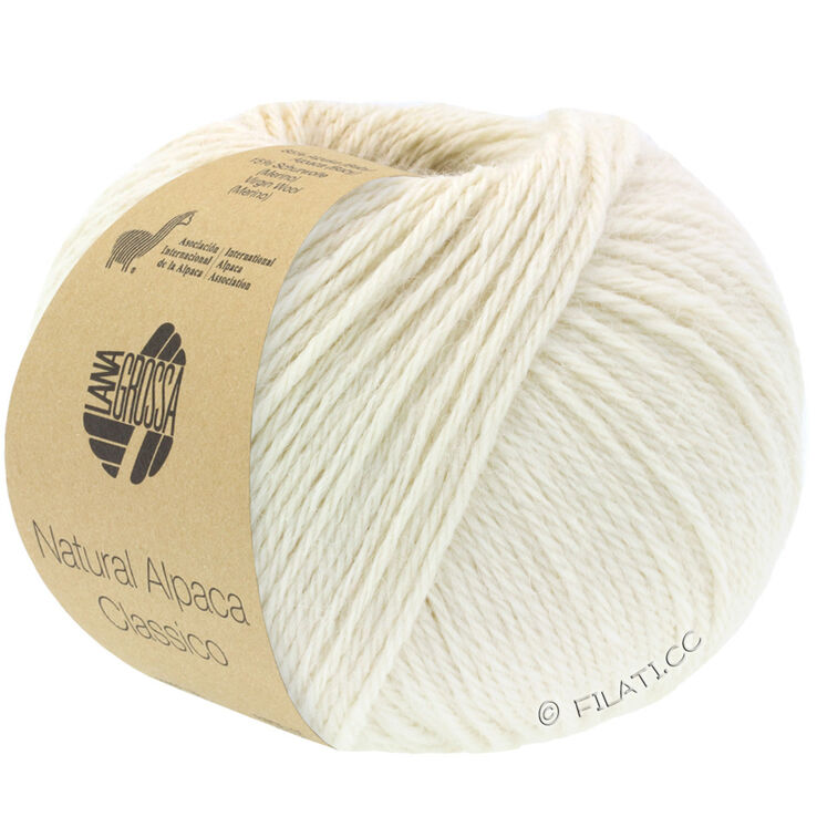 Lana Grossa NATURAL ALPACA Classico | 101-rå hvid