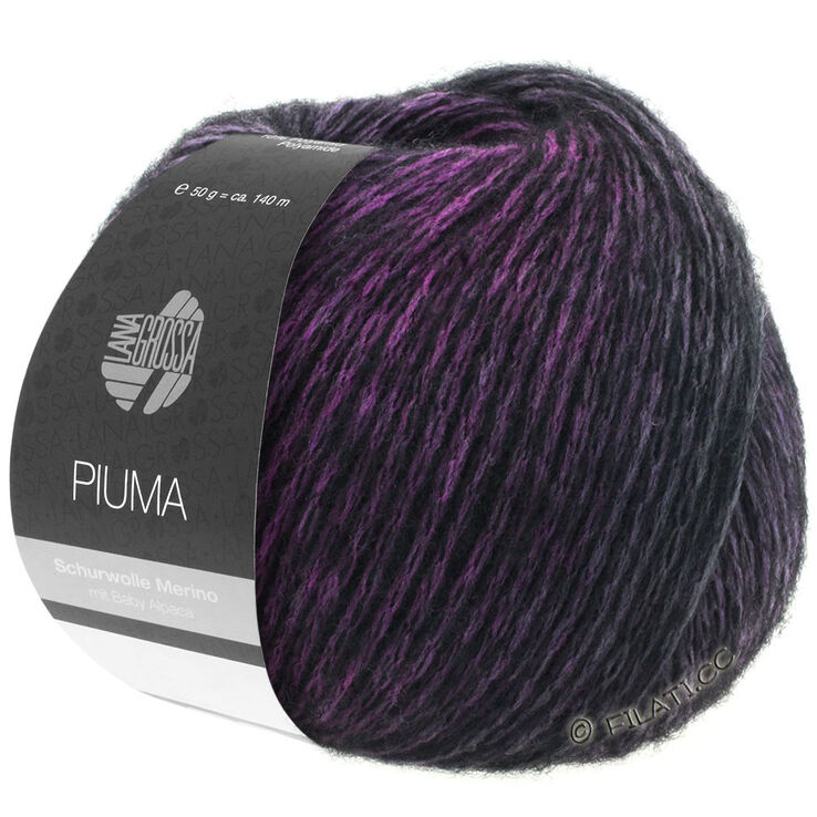 Lana Grossa PIUMA | 01-lilla/pastelrosa/sort