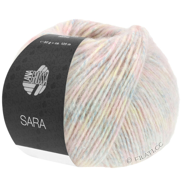 Lana Grossa SARA | 23-rosé/vanilje/pastelblå meleret