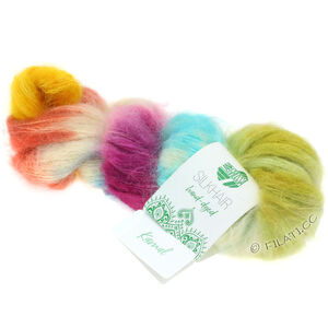Lana Grossa SILKHAIR Hand-dyed | 609-ecru/lys grå/lys blå/gul/terrakotta/rødviolet/mørk grå