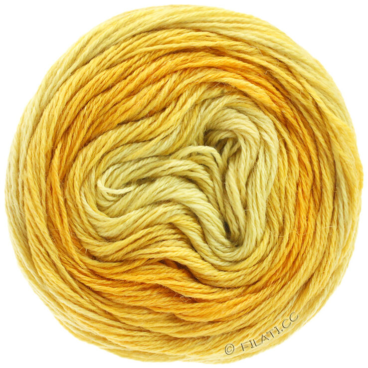 Lana Grossa SLOW WOOL LINO Dégradé | 201-vanilje/æggeblomme gul/safrangul