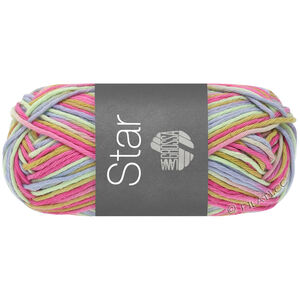 Lana Grossa STAR Print | 354-hvidgrøn/sennep/violetblå/pink