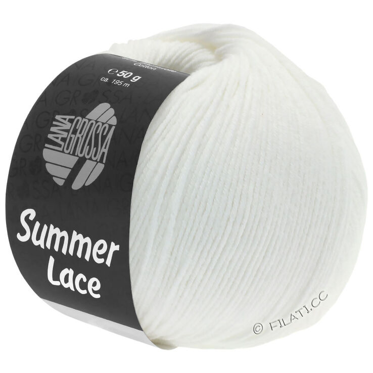 Lana Grossa SUMMER LACE | 01-hvid