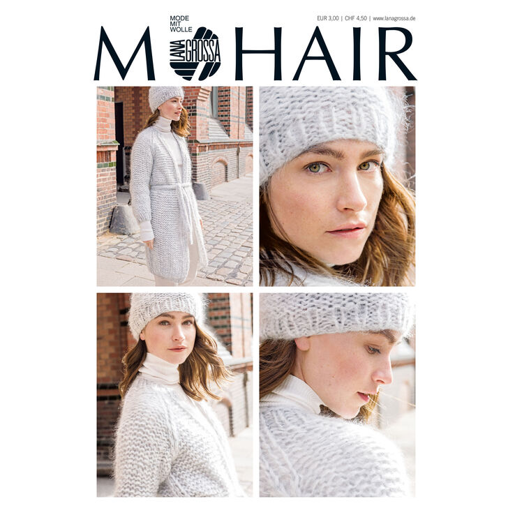 MOHAIR Booklet - Magasin (DE) + Strikkeopskrifter (DK) fra Lana Grossa