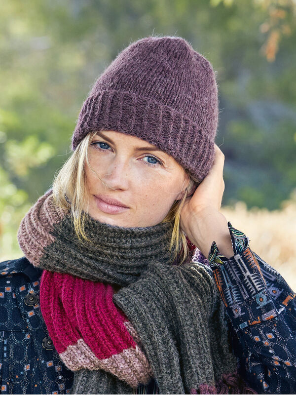 Lana Grossa BEANIE Alta Moda Alpaca - Strikkeopskrift (NO)
